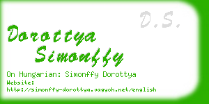 dorottya simonffy business card